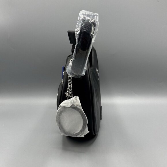 Coraline Black Shoulder Baguette Bag Purse Key Chain Glow-In-The-Dark NEW - Picture 7 of 7